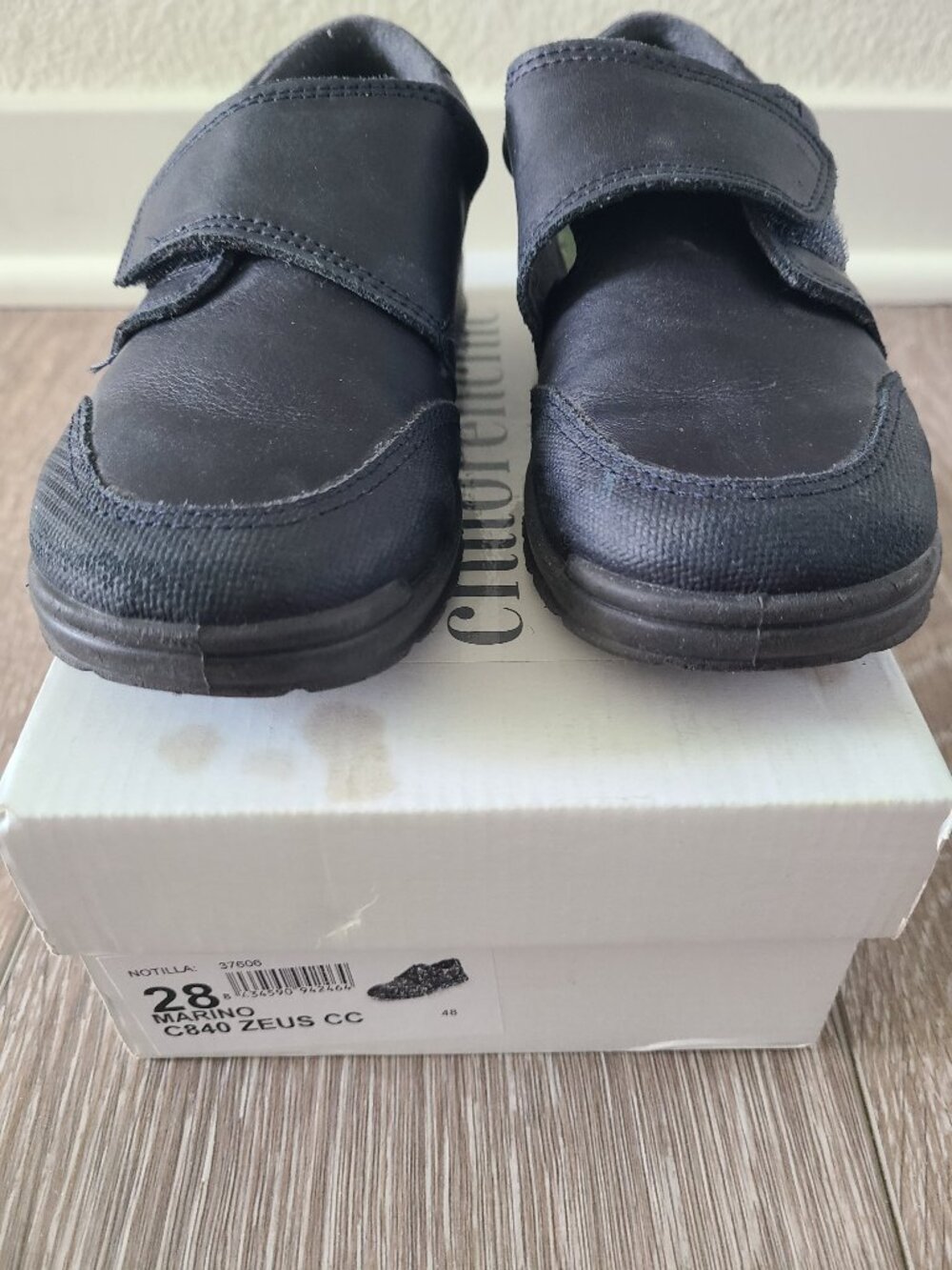 Childrenchic Single Rip-Tape Trainers in Navy, 28